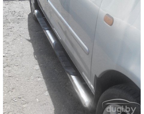 Пороги - трубы "Delux" для Volkswagen Sharan